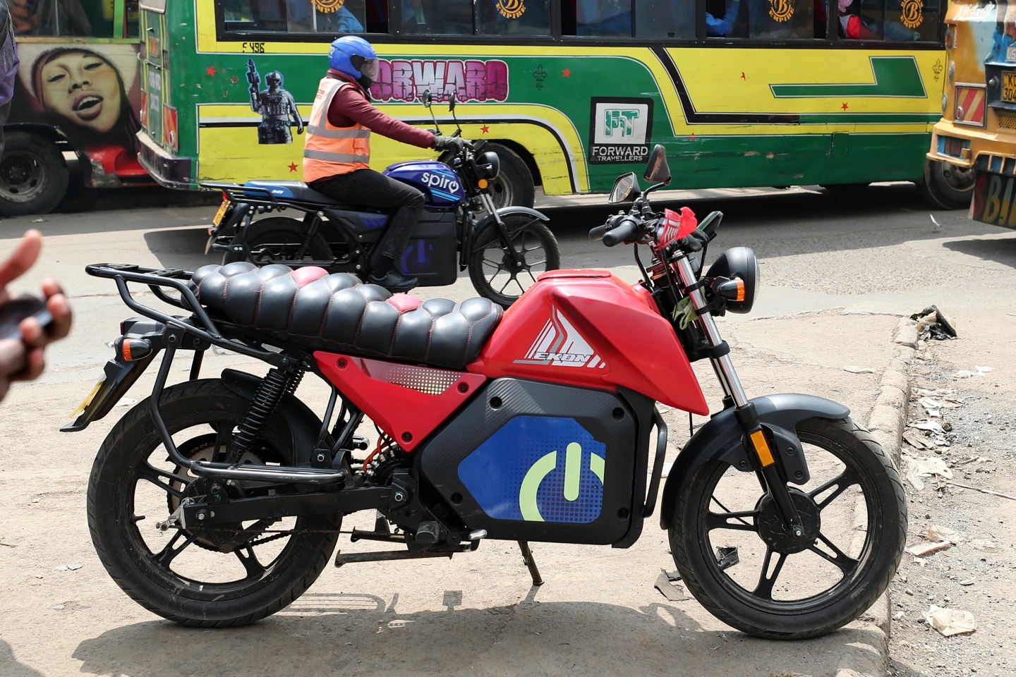 Electric motorcycle used for e-mobility in Africa